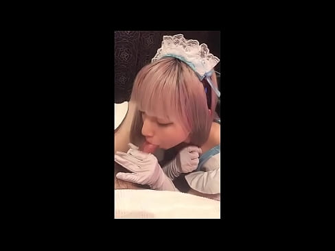 ❤️ 日本偶像[mayuka]，法国女仆装，第一部分，口交和用乳液打飞机 Quality porn